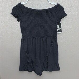 Art Class Girl Smocked Short sleeve Romper shorts One-piece